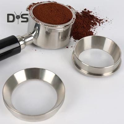 Stainless Steel Dosing Ring Spill Resistant Food Grade Portafilter Espresso Dosing Funnel for Cafe