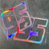 1pc Number 95 Motorcycles Laser Stickers Waterproof for Motorcycle Windshield Fuel Tank Tailbox Car Window Universal Vinyl Decal