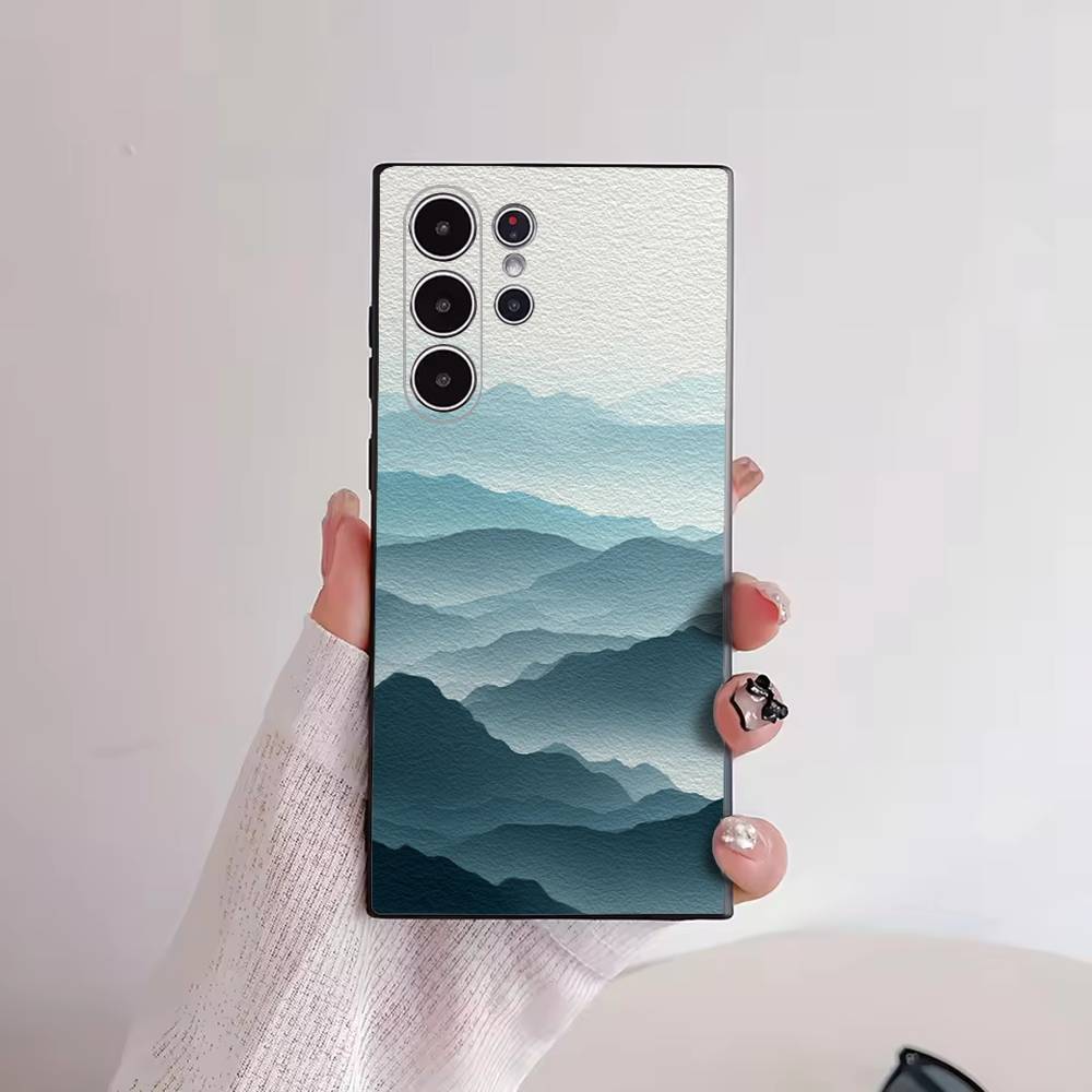 Azure Mist Mountains Phone Case for Samsung Galaxy S26 S25 S24 S23 S22 S21 Ultra Plus FE Cover