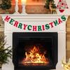 Merry Christmas Banner Red Green Wool Felt Garland Christmas Decorations Indoor Happy Holiday Decorations Cute Hanging Decor for Mantel Fireplace