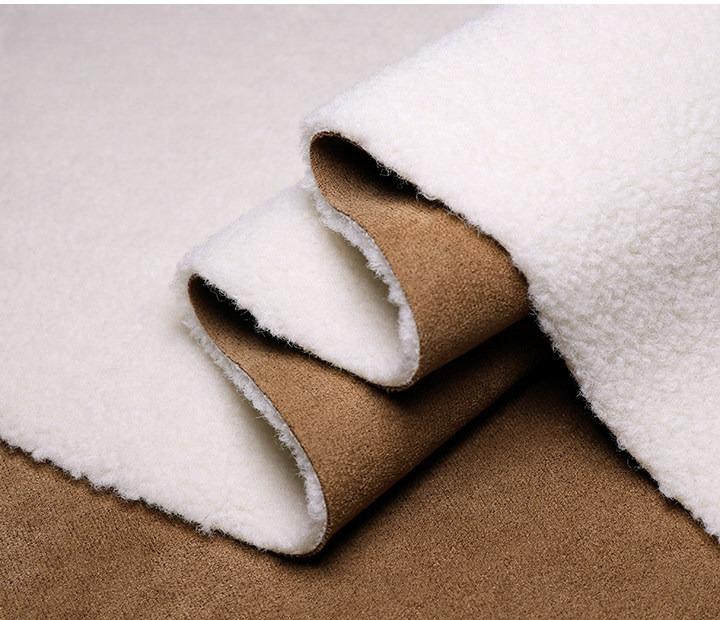 Suede Velvet Composite Lamb Wool Fabric Winter Thickening Warm for Diy Sewing Clothing  Wholesale Cloth