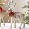 Christmas Champagne Silver Red Christmas Deer Holiday with Single Product Window Scene Christmas Tree Decorations  New