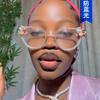 Triangular Cat'S Eye Diamond-Encrusted Flat Mirror Anti-Blue Luxury Glasses Frame Pearl Retro Personalized Glasses Frame