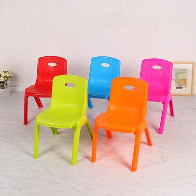Verdickter, rutschfester Kinder-Esszimmerstuhl - Kleiner Kunststoffhocker mit Rückenlehne für Kinder und Kleinkinder