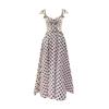 French Polka Dot Dress Women's Summer High-end Seaside Vacation Xiaofei Sleeve Temperament Waist A-word Long Skirt