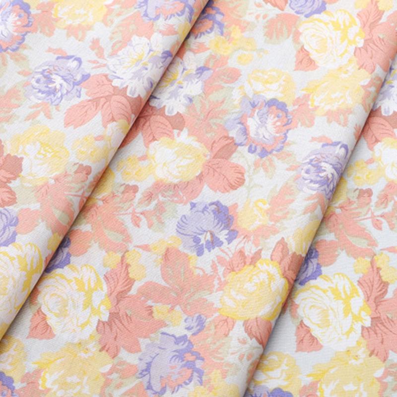 100x150cm French Sweet Floral Fabric Pure Cotton Printed Poplin Fabric Girl Dress Clothing Fabric Handmade DIY Accessories