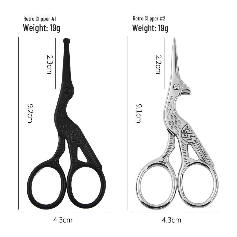 Stainless Steel Eyebrow and Nose Hair Scissors: Rounded Head Trimmer for Beard and Beauty Use