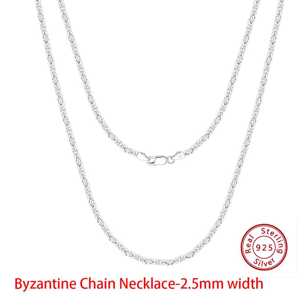 EFFIE QUEEN Real 925 Sterling Silver Diamond Cut Twist Rope Figaro Cuban Snake Bead Box Link Chain Necklace DIY Fine Jewelry SC