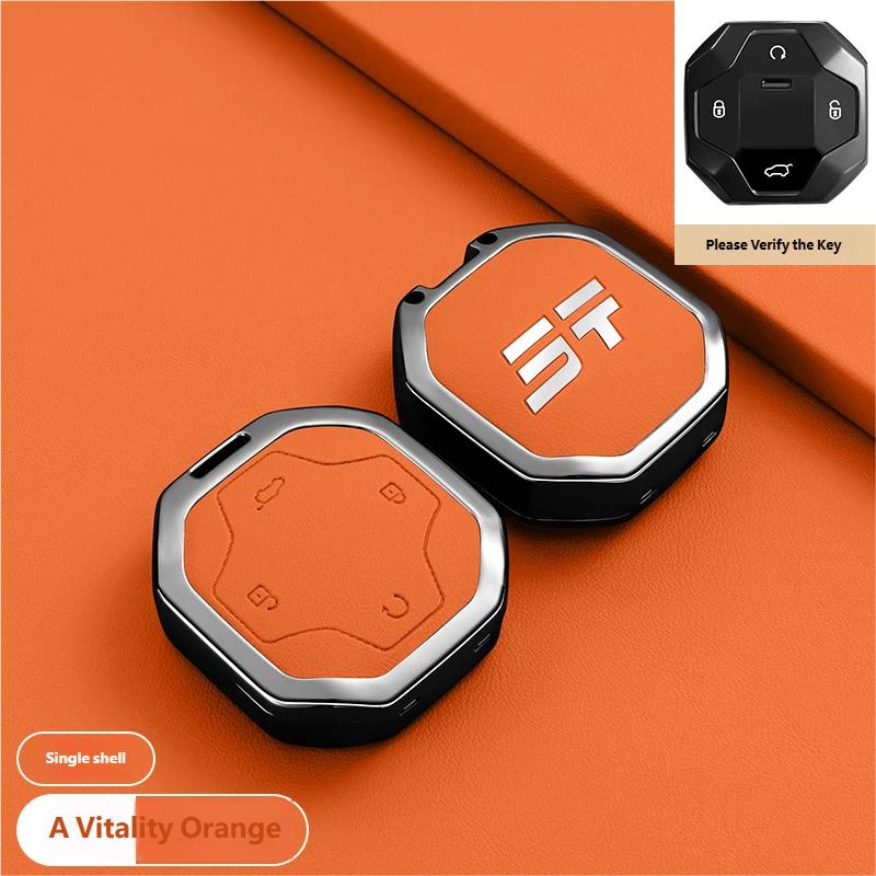 New Car Key Cover & Buckle Shell For Chery JETOUR X70 X90 PLUS New X95 Dasheng IDM Shanhai L6 Traveler T1 T2 Zinc Alloy