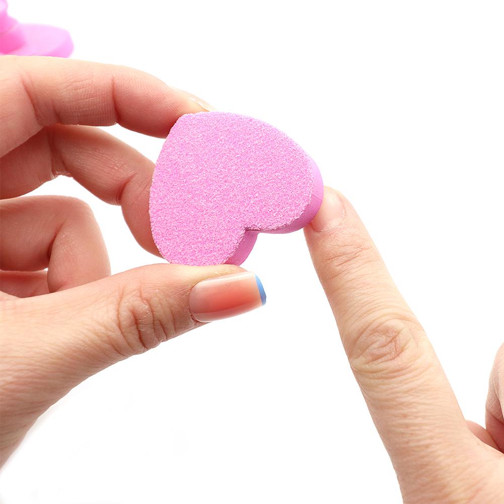 20/50Pcs Nail Polish Buffer Heart Mini Buffing Sanding Files Block Pedicure Care Manicure Pedicure Nail File Tools Nail Charm