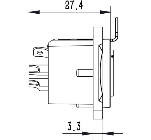 Gniazdo Tablicowe Panelowe Roxtone Xlr Rx5Fd-Nt