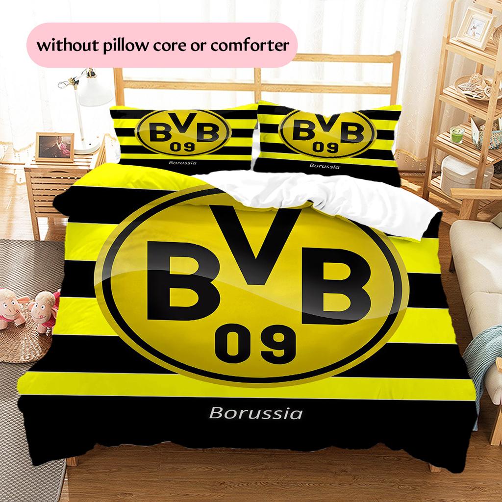 Borussia Dortmund  Set Copripiumino con Fantasia  Decorazione per la Casa  Regalo (1 * copripiumino + 2 * federe senza imbottitura)