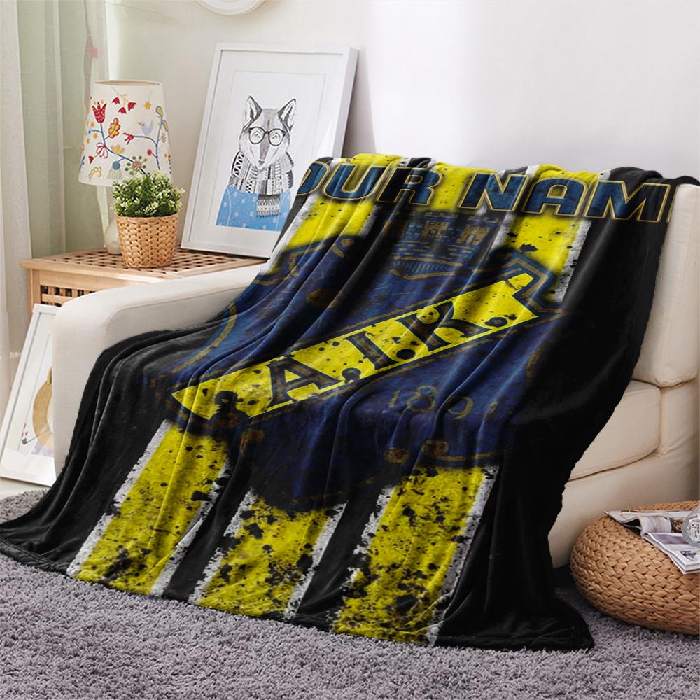 1PC Custom Name Aik Patterned Flannel Blanket Suitable For All Seasons for Home Decor Warmth and Comfort Gifts Holiday Present