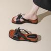 Slippers Summer New Bottom Cool Female Retro Outer Wear Thick Korean Butterfly Open-toed Fairy Style Fashion Festival Slope Heel Slippers