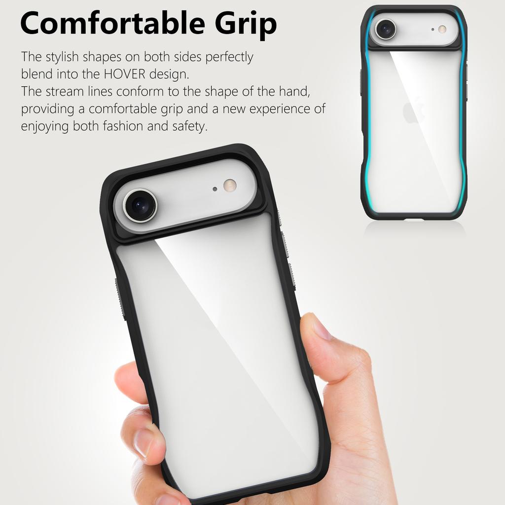 For iPhone 17 Air Case Anti-Scratch TPU+PC Hybrid Phone Cover