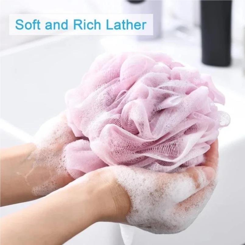 1 Pc Large Bath Ball Rich Bubble Bath Towel Scrubber Body Cleaning Mesh Shower Wash Sponge Bathroom Accessories