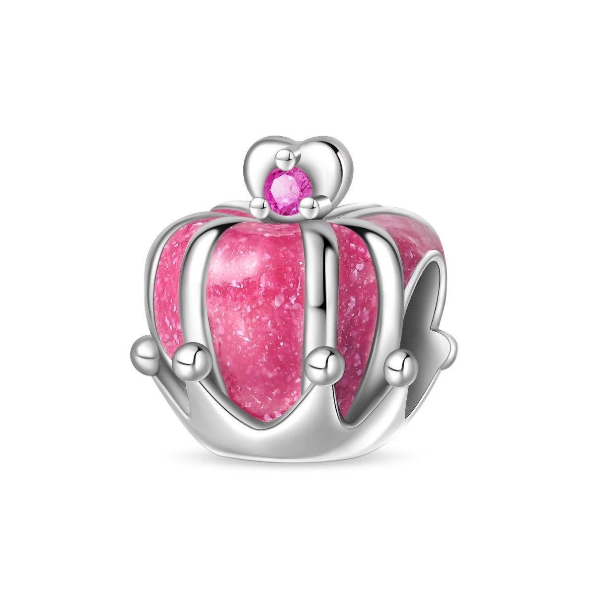 

Pink Series Princess Heart Charm Pendant Bead fit Women DIY Bracelet Necklace Jewelry Gift красный
