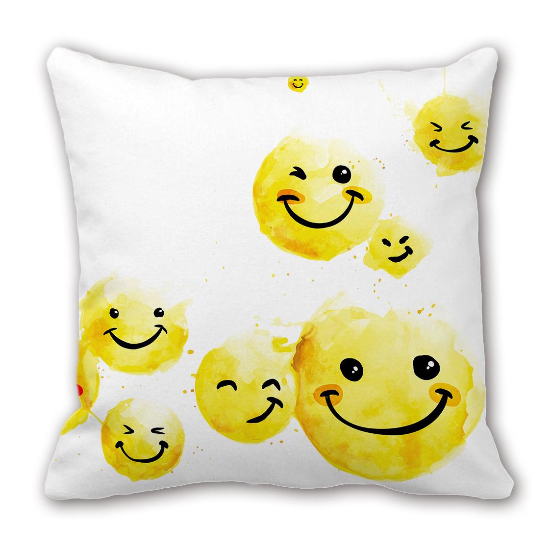 

Потовщена Плюшева Наволочка з Усміхненим Обличчям з Цифровим Принтом, Набір Емодзі, Подушка, Подушка для Дивана, Смішна, Мила 45cm single-sided printed pillowcase