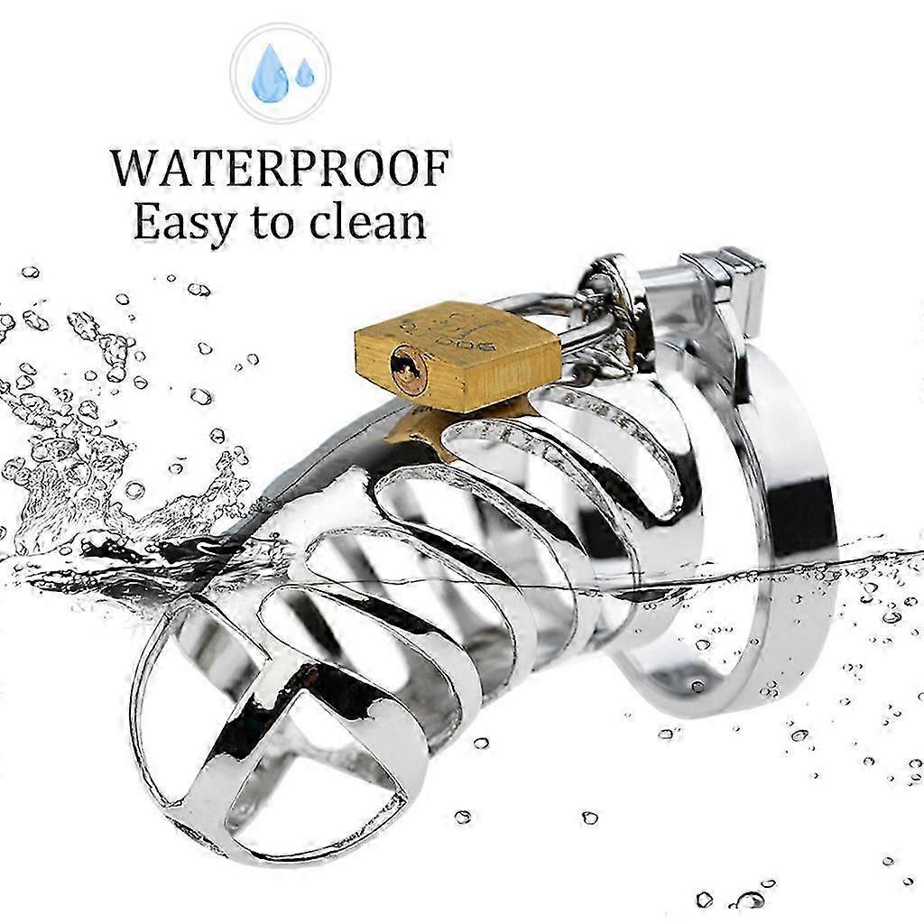 New Male Chastity Devices Stainless Steel Bird Cage Co-ck Lock With Tube