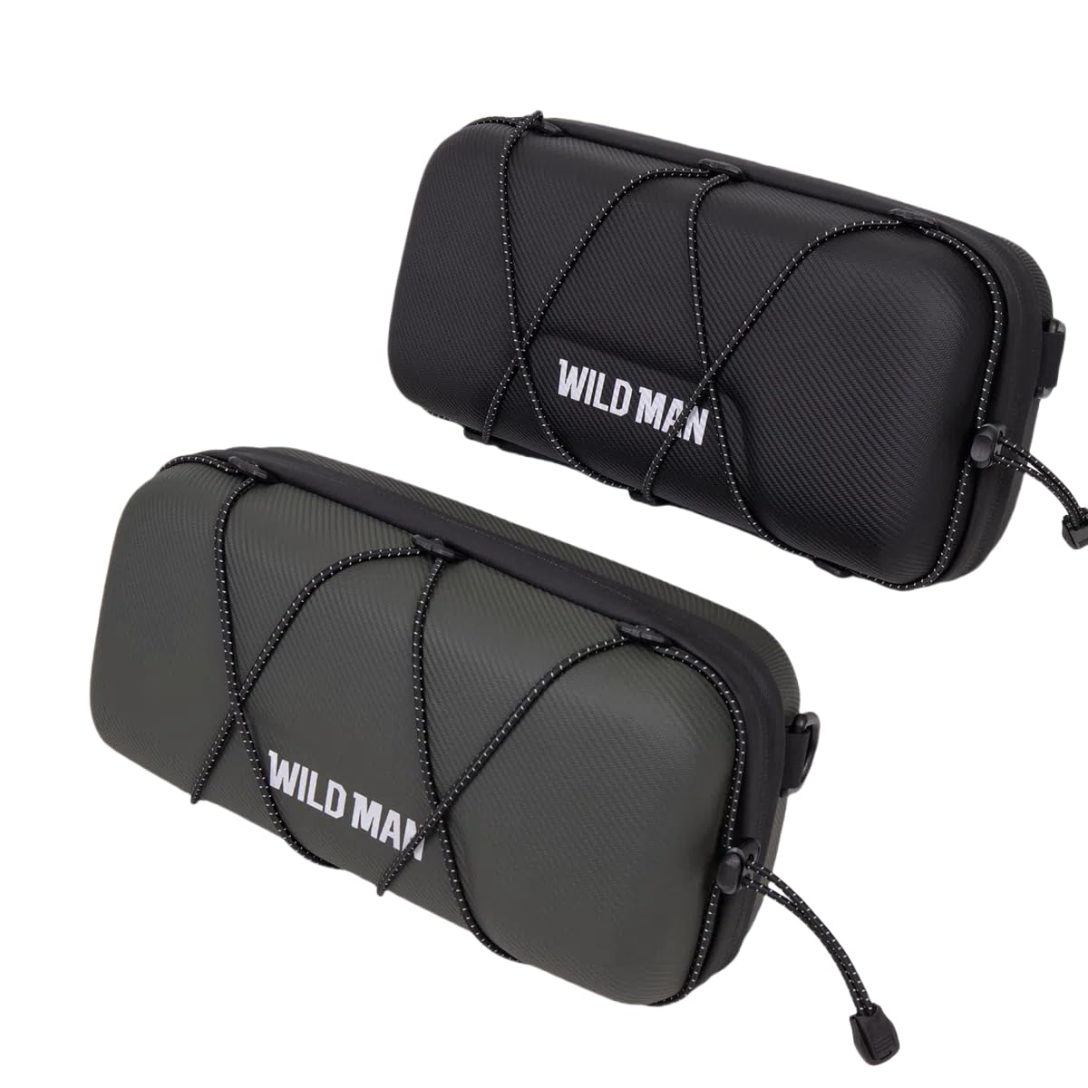 

WILD MAN Hard Case Bicycle Handlebar Bag Elastic Drawstring Cycling Handlebar Bag for Bikes - Pack/Front Road/Mountain (GD8, Black) [Used] чёрный