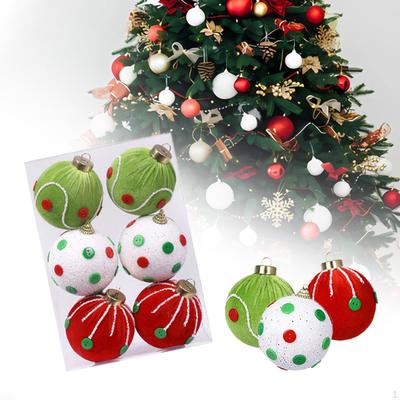 6 Stück Weihnachts-Hängedekorationen Dekorative Kugeln Charm-Anhänger für Innenhof