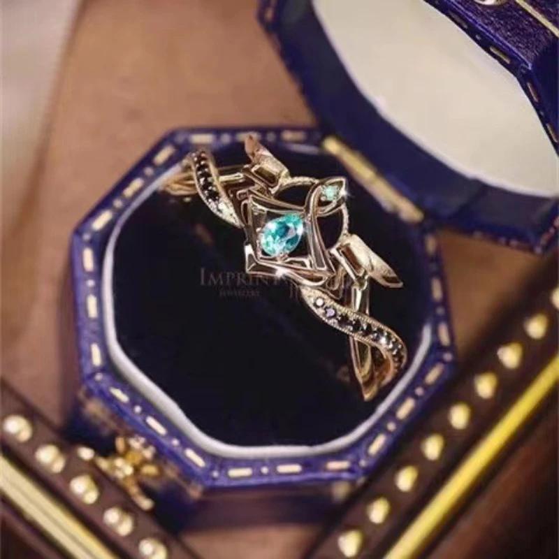 

Genshin Impact Neuvillette Крутые парные кольца в одном стиле с двухмерными периферийными персонажами из популярных игр 1PCS как