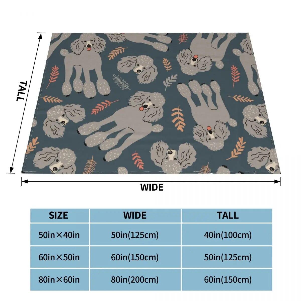 

Плюшевое одеяло с пуделем, подарок для любителей животных, собак, креативное одеяло для дома, 125*100 см, кусок ковра 75x100cm 30x40in