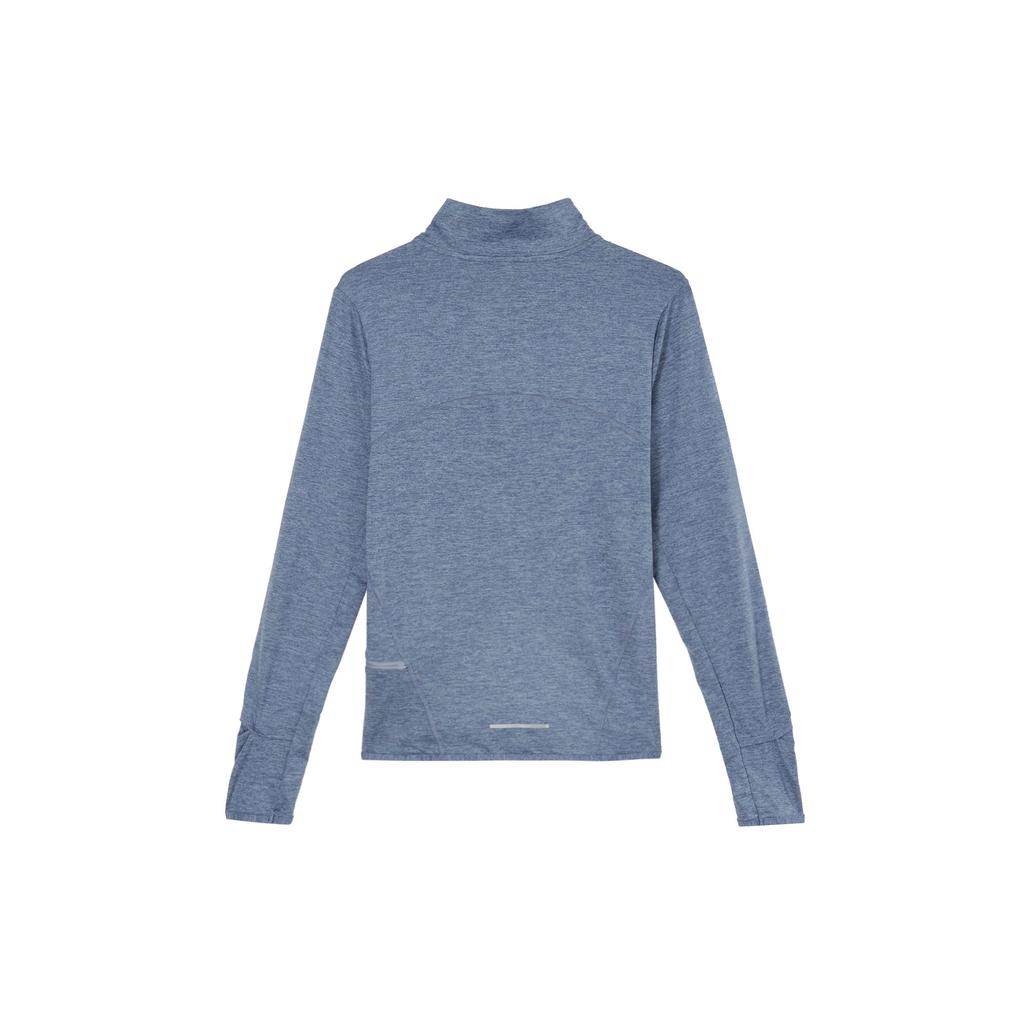 Nike Solid Color Logo Sports Training Casual Sun Protection Quick-Dry Reflective Half-Zip Pullover Long Sleeve T-Shirt Women Tops Blue FB4317-493