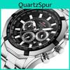 Mens Va Va Voom Luxury Watches Stainless Steel Band Fashion Waterproof Quartz Watch For Man Calendar Male Clock Watches 2382