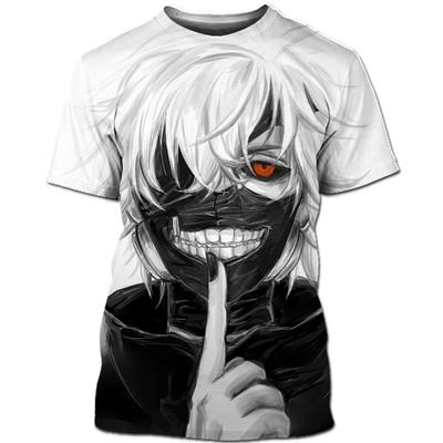 Tokyo Ghoul Ken Kaneki 3D Printed Japanese Anime Fashion Men's T-Shirt Casual Printed Top Shirt