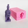 1 Stück Terrakotta-Krieger 3D Silikon Seifenform Form zum Kerzen gießen