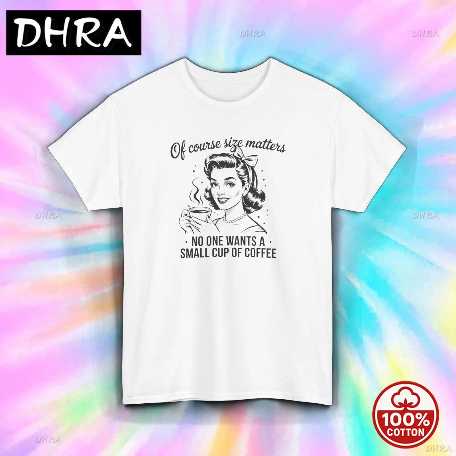 Size Matters Coffee Shirt Funny Retro Caffeine Lover Tee S5XL Sarcastic Humor Aesthetic Grunge Cotton T Shirts Printed Tee S