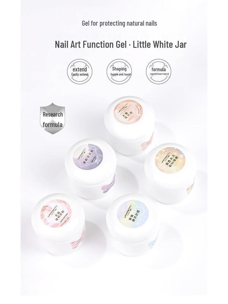 50ml High-Capacity Gel: Hard No-Wipe Top Coat, UV Builder, Extension Base, Diamond Glue for Press-On Nails