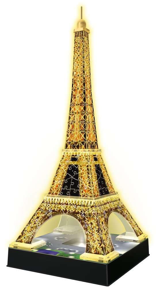 Ravensburger 3D Puzzle Eiffel Tower Night Edition 216 Pieces Finished Height 47cm 12579 1 Recommended 3D Gift Size Age 12+ [Puzzle, Puzzle,