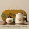 Ru Kiln Ceramic Tea Mug with Lid & Filter - Women's Personal Office Water Cup