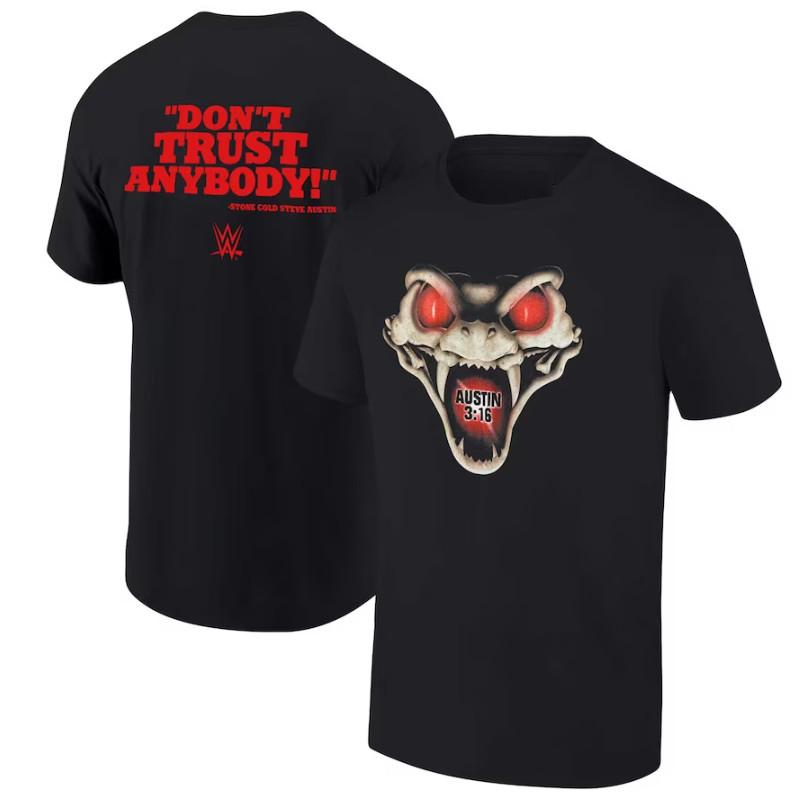 Черная футболка унисекс  Stone Cold  Стив Остин  Не доверяй никому  XXL