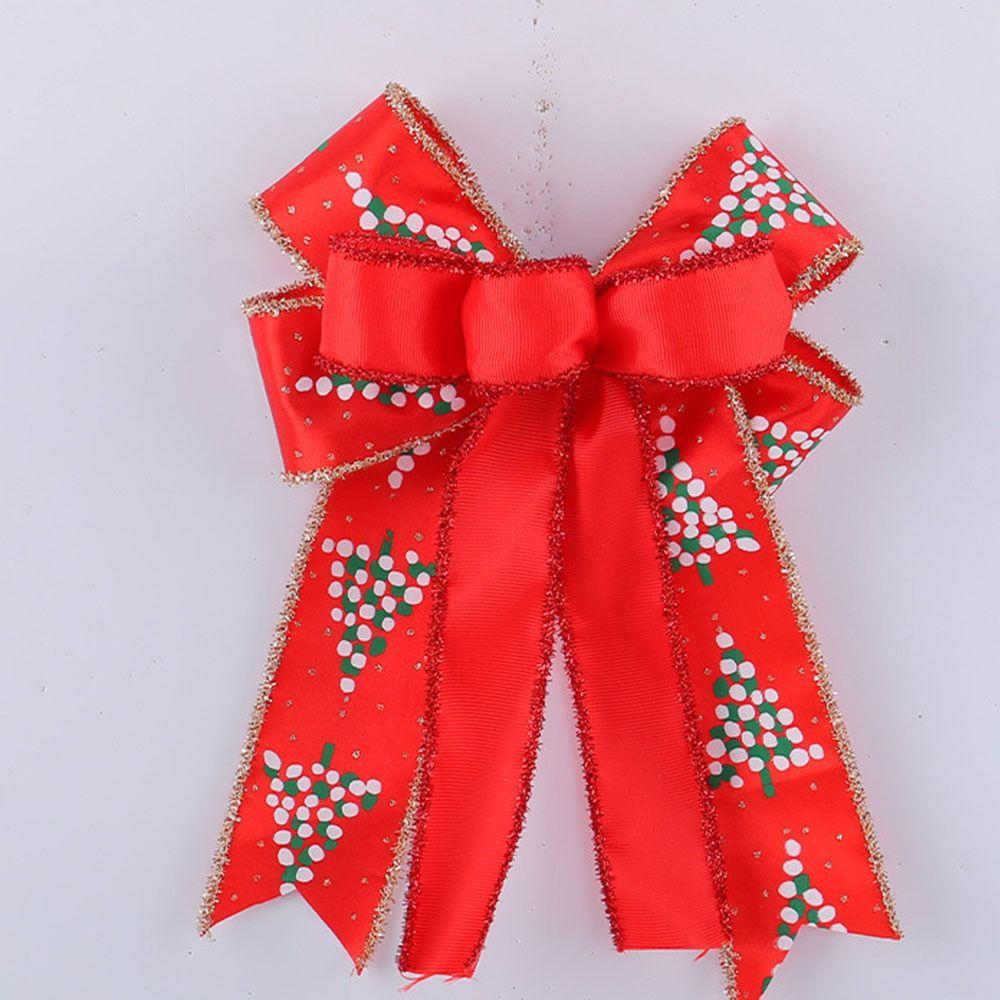 Hanging Pendent Large Christmas Bow DIY Xmas Bow Knot Christmas Tree Bowknot  Background Wall