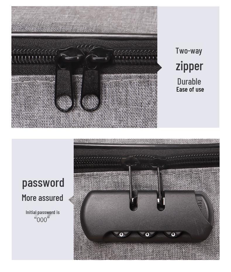 Sac de Rangement Multifonctionnel Grande Capacité pour Passeport et Documents