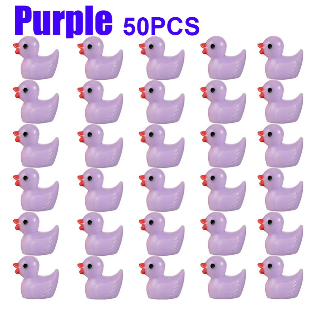 

Duck Miniature Figurine Ornaments Simulated Animal Cute Decoration Accessories Charms Crafts Durable And Not Easy To Fade Resin фиолетовый