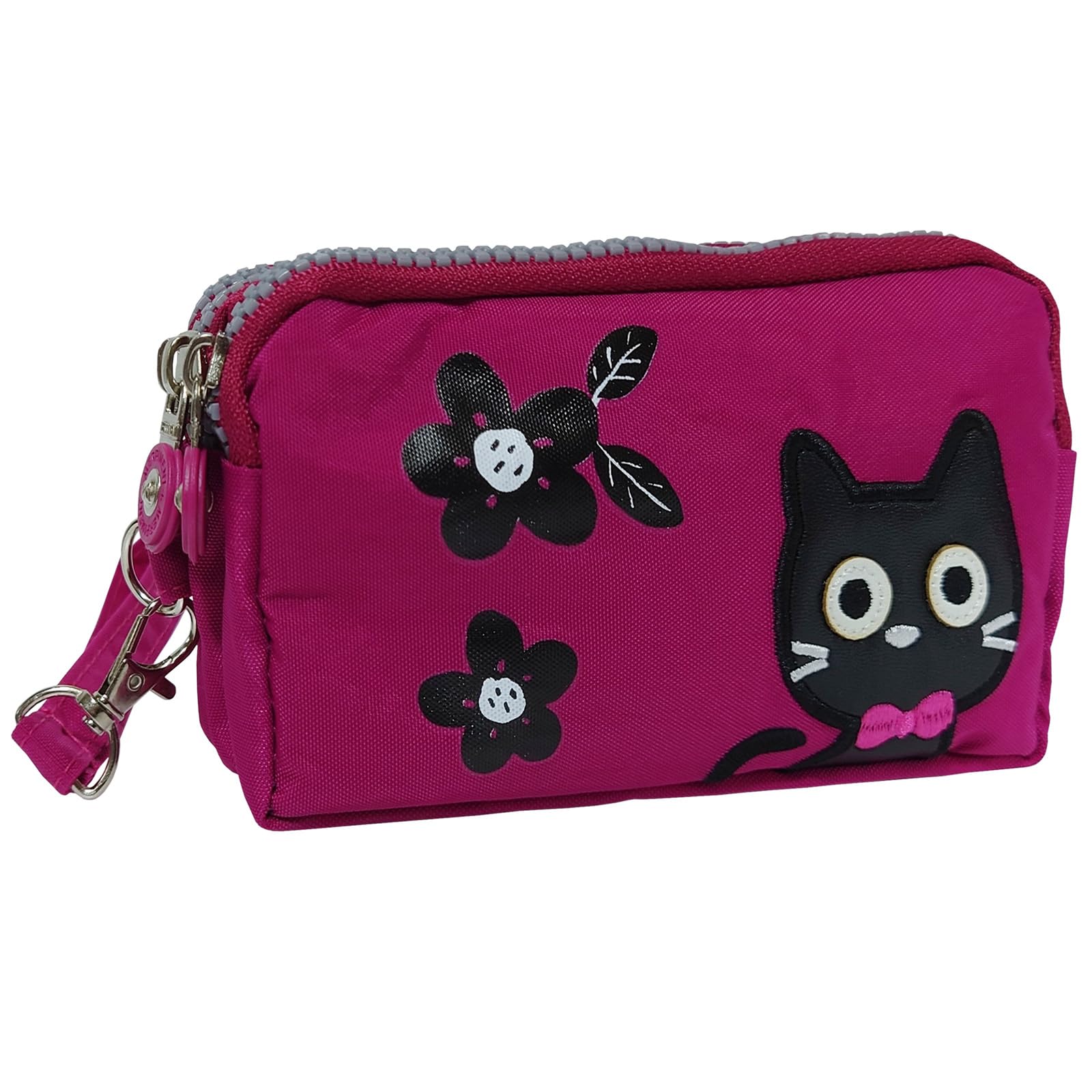

Crossmarberry Маленький органайзер с принтом кошки для цветочного с кошкой ST08 Розовый кошелек, Маленький, Милый, Мини, Женский, Стильный, На молнии, С принтом, Со складками, Ремешок,