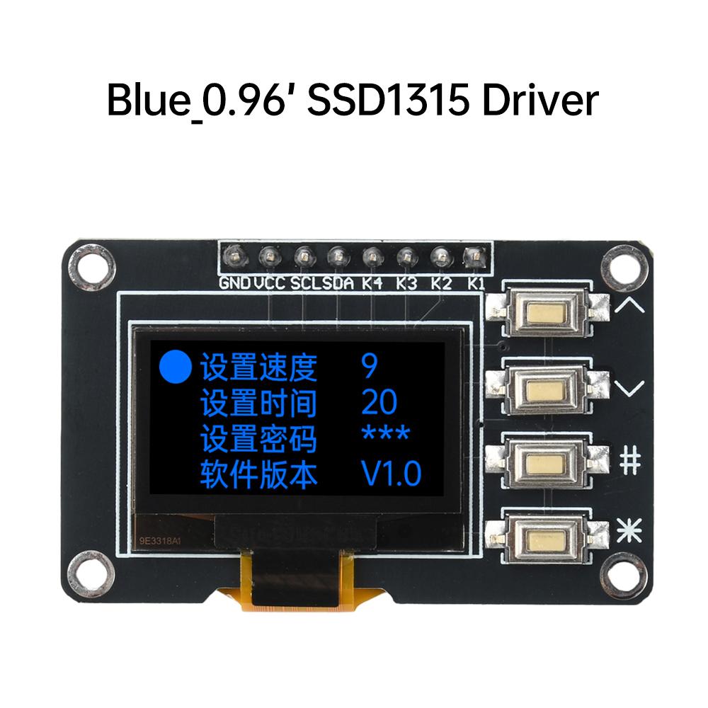 

NEW product 0.96 inch OLED IIC White/YELLOW BLUE/BLUE 12864 OLED Display with 4x4 key I2C SSD1315 LCD Screen Board for Arduino