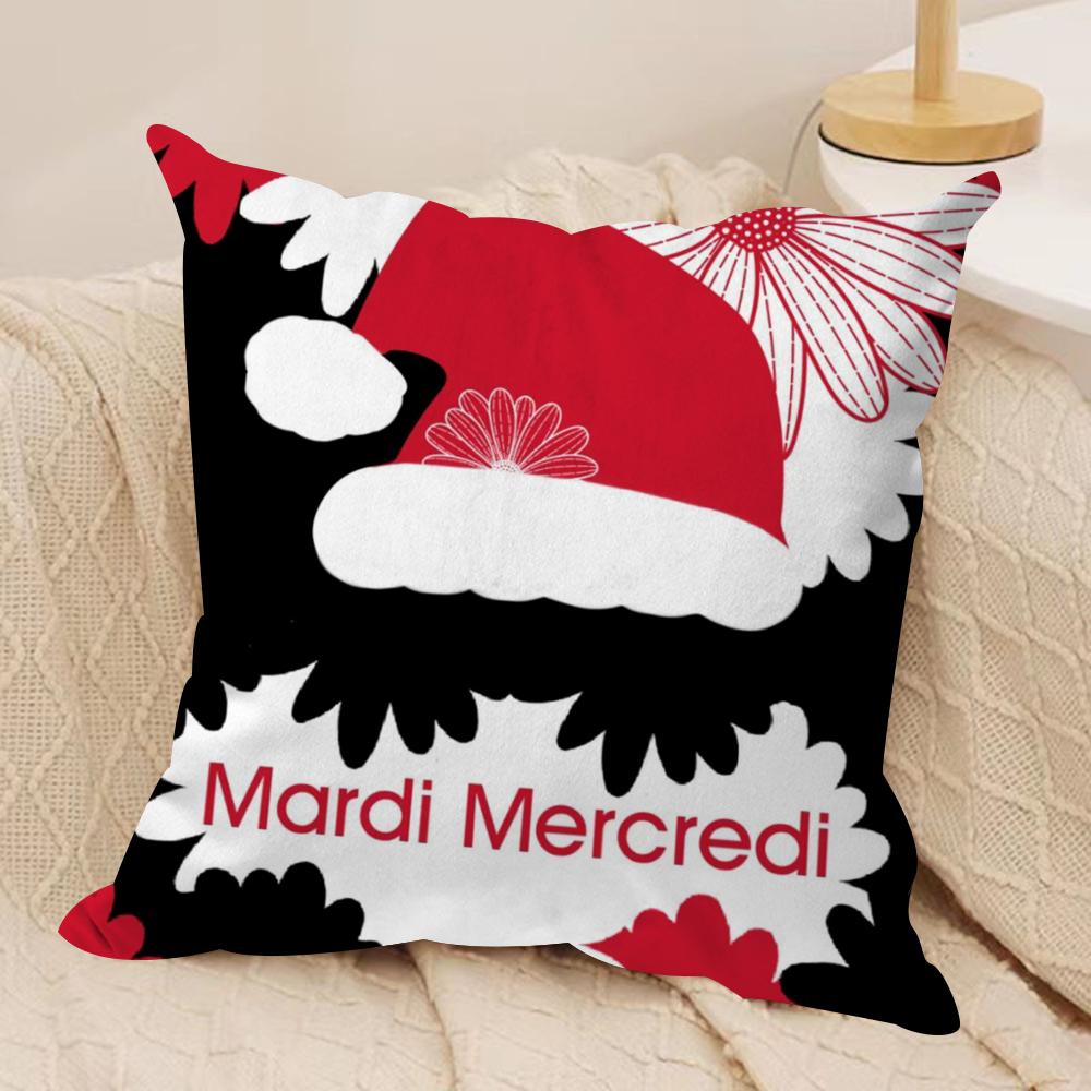Luxury MMardi MMercred Cushion Cover Soft Plush Throw Pillow Cover DoubleSided Decorative Case Sofa Bedroom Home Decor