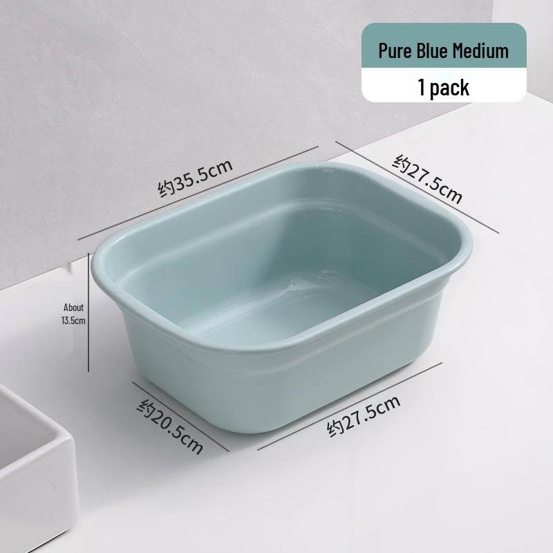 Large Rectangular Plastic Washbasin for Laundry, Vegetables, and Baby Care