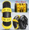 4× Motorcycle Bicycle Wheel Tire Anti-Skid Snow Chain 60cm Black Non-slip Chains
