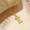 Gold-Plated Zircon Crown Letter Pendant Necklace - Women's Versatile Choker