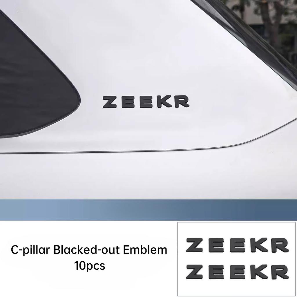 AAVY1 compatible compatible for Zeekr 9X Car Front Badge Blackened Emblem Rear Trunk Letter Emblem Decal Exterior Modification Accessories