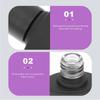 Oblate-Shape Nail Polish Bottle for Manicure 10Pcs Black Set
