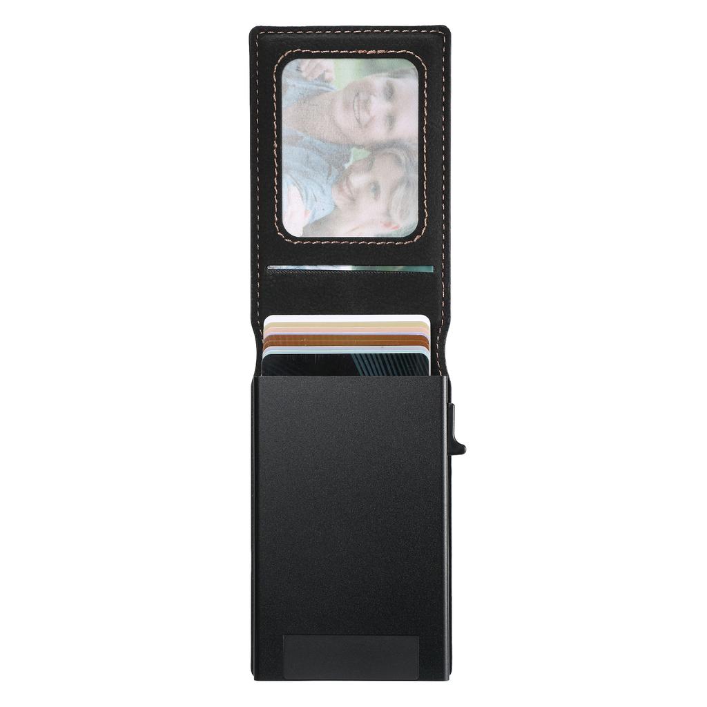 SUTENI H19 For iPhone 16 Pro Magnetic Case Card Holder Kickstand Litchi Texture Leather Back Cover