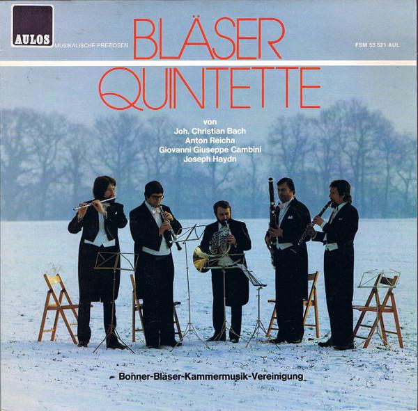 

LP Record JOHANN CHRISTIAN BACH ANTON REICHA Blser Quintette FSM53521AUL FSM Aulos 1979 Germany Classical Used