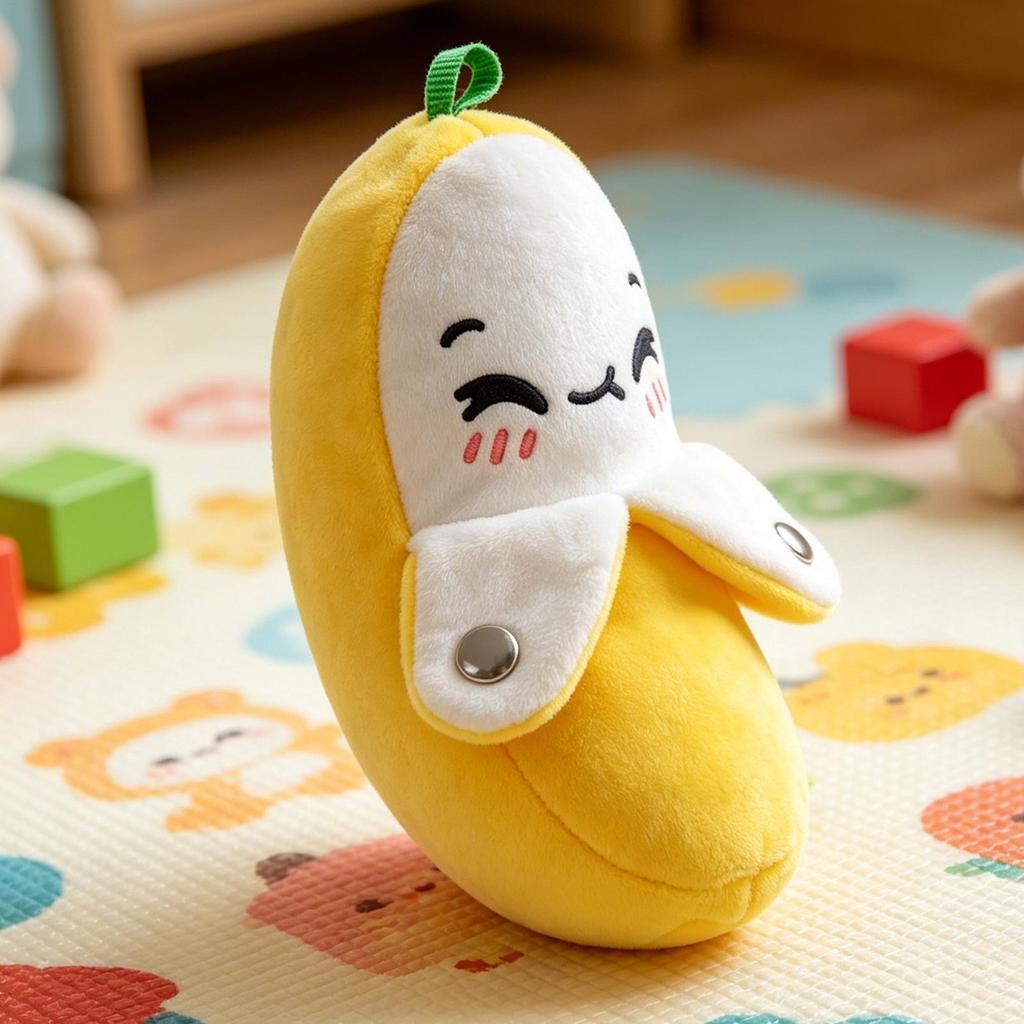 Musical Sensory Toy Soft Fruit Doll Plush Interactive Learning Toy with Sounds for Kids Educational Sensory Gift for Boys Girls
